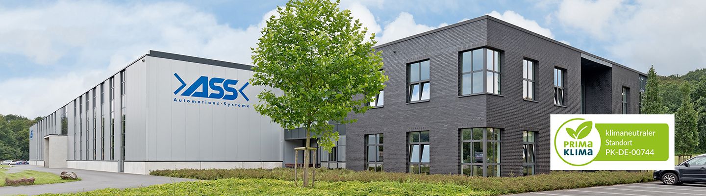 Zertifiziert klimaneutraler Standort der ASS Maschinenbau GmbH in 51491 Overath.